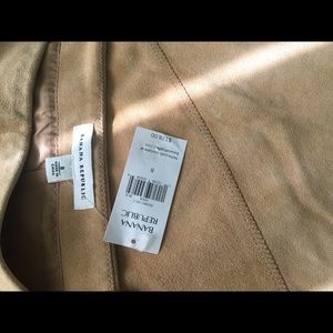 Banana Republic; genuine suede long skirt.